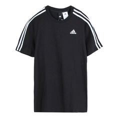 adidas Casual Sports Training Round Neck Short Sleeve Black S98717 (Men's) Adidas Casual, Adidas Tee, Sports Training, Adidas Men, Round Neck, Tumbler, Adidas, Train, Sports