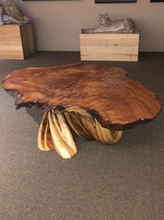 Redwood Juniper Coffee Table-Sculpture-Jerry Wedekind-Sorrel Sky Gallery Santa Fe Art, Coffee Table Furniture, Wood Art Projects, Rustic Coffee Tables, Wood Joinery, Wooden Sculpture, Raw Wood