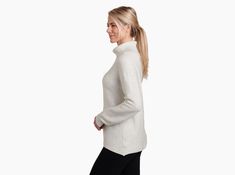 Cozy up in the KÜHL SOLACE™ SWEATER. With a cowl neck, raglan sleeves, and flawless fit, it's destined to become your favorite style. Casual Winter Turtleneck For Everyday, Everyday Long Sleeve Turtleneck For Winter, Cozy Fitted Turtleneck With Funnel Neck, Fitted Cozy Turtleneck With Funnel Neck, Cozy Fitted Turtleneck, Cozy Cowl Neck Tops For Winter, Cozy Cowl Neck Winter Top, Casual Sweaters Women, Fully Fashioned