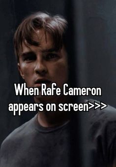 a man with his mouth open and the caption reads, when rare camera appears on screen > > >