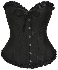 PRICES MAY VARY. Note: Corset sizing differs from regular clothing. For the best fit, please measure your waist and bust before purchasing. The back lacing allows for size adjustment - take your time when putting it on. MAKE ANY OUTFIT MORE SENSUAL: If you're looking for a piece that will turn heads and make an unforgettable impression, this corset top is the right choice! The corset tops for women will be the hottest piece of clothing in your closet. The corset shapewear will help you get the p Bustier Lingerie, Corset Shapewear, Black Corset Top, Corset Tops, Floral Corset, Vintage Corset, Gothic Corset, Corset Bustier, Overbust Corset