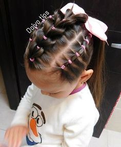 Girls Hairstyles Easy, Toddler Hairstyles Girl, Peinados Fáciles Para Cabello Corto