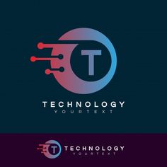 the logo for technology your text is designed with an abstract style and looks like it could be