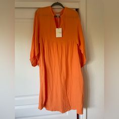 A Fun And Easy To Wear Orange Show Me Your Mumu Dress. Soft And Light Linen Material Perfect For Warm Weather Or Layering. Size Small, Fits True To Size With An Oversized Look. I Forgot To Pack It On My Trip So It’s Still New With Tags! Ruffle Wrap Dress, Cowl Dress, Mumu Dress, Midi Slip Dress, Halter Midi Dress, Butterfly Dress, Linen Material, My Trip, 70 Dress