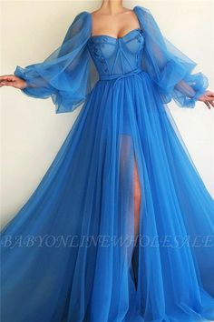 Bodice Prom Dress, Blue Long Prom Dress, Evening Dresses Uk, Foto Tips, Cute Prom Dresses, Ball Gowns Evening, A Line Prom Dresses