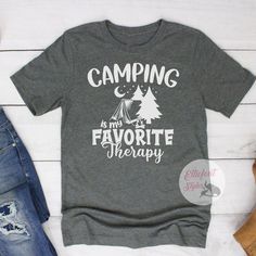 Funny camping shirts make awesome gifts for the adventurer in your life. From our happy camper t-shirt to the cool campfire tees, camp shirts are perfect for people who love to camp. Funny Camping Shirts, Camping Shirts Funny, Camp Shirts, Camping Shirts, Funny Camping, Camping Humor, Awesome Gifts, Deep Gray, Happy Camper