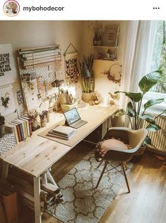 an instagram photo of a home office