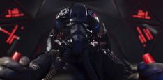 darth vader in star wars the old republic with lights on and his hands up