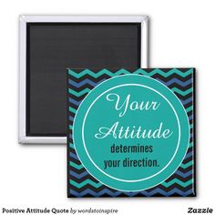 a magnet with a quote on it that says attitude is a little thing that makes a big difference