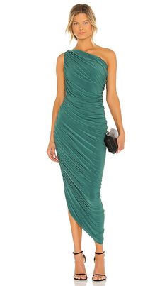 Norma Kamali Diana Gown in Mountain Green | REVOLVE Norma Kamali Diana Dress, Black Tie Wedding Guest Dress, Diana Dress, Black Tie Wedding Guests, Green Gown