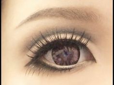 Tutorial : Anime Eye Makeup 2 Manga Eye Makeup, Manga Eyes Makeup, Anime Eye Lashes Tutorial, Anime Eyelashes Tutorial Makeup, Gyaru Eye Contacts, Makeup Pictorial, Kawaii Nail Art