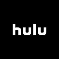 the word hulu on a black background with white letters that spell out it's name