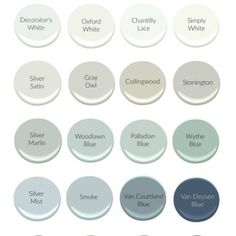 the different shades of paint that are used for walls