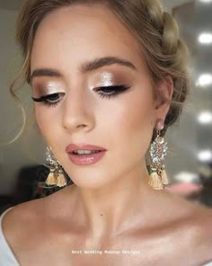 Simple Wedding Makeup, Wedding Eyes, Wedding Hairstyles And Makeup, Wedding Eye Makeup, Bridal Makeup Natural, Wedding Day Makeup, Makeup For Blondes, Braut Make-up, Makijaż Smokey Eye