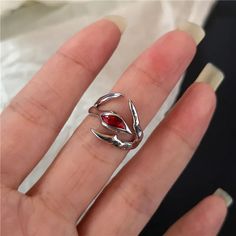 47715606069545 Edgy Halloween Rings For Gift, Harajuku Style Halloween Jewelry Gift, Trendy Red Party Rings, Red Ring Jewelry For Halloween, Grunge Style Rings For Halloween Gift, Red Rings For Halloween Gift, Red Halloween Ring, Red Emo Jewelry For Party, Trendy Red Jewelry For Halloween