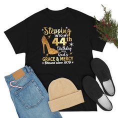 Looking for a unique way to celebrate your 44th birthday? Look no further than our personalized rhinestone shirt! This shirt is perfect for any girl who wants to step into her birthday with a bit of bling. Our shirt features a sparkling rhinestone design on a soft, comfortable shirt. Plus, it's available in sizes for women and men, so everyone can find the perfect fit. So why wait? Order your personalized rhinestone shirt today! Dark Purple Birthday, 51 Birthday, 46th Birthday, 42nd Birthday, Bling Shirts, Retro Shirts, Birthday Gifts For Women, Birthday Shirt, My Birthday