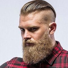 Best Undercut Hairstyles, Viking Haircut, Viking Hairstyles, Long Beard Styles, Mens Hairstyles With Beard, Thick Beard, Long Beard, Undercut Men, Beard Growth Oil