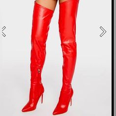 New Size 7 Red Knee Boots Red Knee Boots, Lady In Red, Knee Boots, Size 7, Women Shoes, Boots, Red, Women Shopping, Color