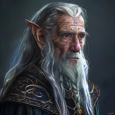 an old man with long white hair and beard