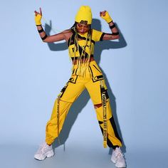 Hip Hop Dancewear – Fashionsarah.com Dance Wear Hip Hop, Techno Outfit, Jazz Hip Hop, Dance Women, Jazz Dance Costumes, Rave Fashion, Outfits Hombre