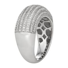 Lined with rows of dazzling diamonds, this stylish ring lends a sparkling finishing touch to your look. Lined with rows of dazzling diamonds, this stylish ring lends a sparkling finishing touch to your look.Click on this JEWELRY & WATCHES GUIDE to learn about fit, styles, materials and more! Width: 8.80 mm Metal: sterling silver Finish: polishedDIAMOND DETAILS Total weight: 1/2 ct. Clarity: I2-I3 Shape: round Setting: pave Color grade: I-J Gemstones may have been treated to enhance their appeara Diamond Pave Ring, Pave Diamond Ring, Stylish Rings, Pave Ring, Color Grading, 2 Carat, Pave Diamonds, Jewelry Watches, Diamonds