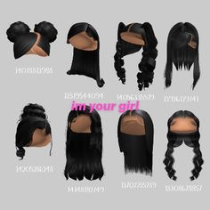 Hair Roblox, Hair Codes, Black Hair Roblox, Bratz Inspired Outfits, Aesthetic Roblox Royale High Outfits, Baddie Outfits Ideas