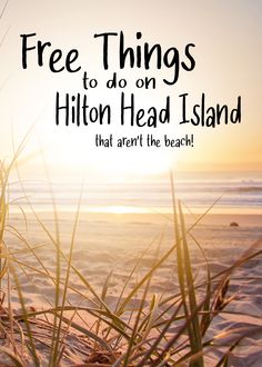 the beach with grass and sand on it that says free things to do on hilton head island that aren't the beach