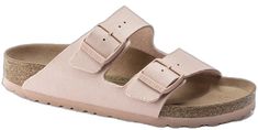 Vegan Birkenstock, Birkenstock Styles, Two Strap Sandals, Boys Sandals, Birkenstock Women, Calf Muscles, Suede Fashion, Womens Slides, Girls Sandals