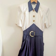 Loving This Piece! Late 1970s Sailor Style Womens Jumpsuit. Rare Find Brand - Menu Color - White And Navy Size - Tagged 6 *Note Vintage Sizing Beautiful Buttons Pleated Top And Bottom Matching Waist Belt Original Shoulder Pads Zero Flaws, Perfect Condition Measurements: Bust 16in Waist 12.5in Shoulder To Crotch 30in Pant Leg 28in Sleeve Diameter 7in Fair Offers Welcome Tags: Rarefind/Collectibles/Collectors/Sailor/Vintage/Retro/New/70s/1970s/80s/Nautical/Buttons/Pleated/Jumpsuit/Business/Office/ Vintage Jumpsuits And Rompers For Summer Workwear, Vintage Summer Jumpsuits And Rompers For Work, Retro Summer Workwear Jumpsuits And Rompers, Retro Summer Jumpsuits And Rompers For Work, Vintage Jumpsuits And Rompers For Workwear, Vintage Fitted Short Sleeve Jumpsuits And Rompers, Sailor Vintage, 1970s Jumpsuit, Pleated Jumpsuit