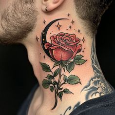 Innovative Rose Neck Tattoo Tattoo Files Rose Neck Tattoo, Your Honor, Thanksgiving Images, Shine The Light, Natural Logo, Tattoo Tattoo, Neck Tattoo, Body Art, Henna