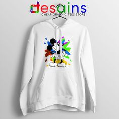 Mickey Mouse On Disney Art Hoodie Best Cartoon Mouse Art, Art Hoodie, Mickey Mouse Art, 17 Black