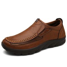 Brown Slip-on Low-top Walking Shoes, Brown Synthetic Slip-ons With Rubber Sole, Brown Synthetic Dress Shoes With Rubber Sole, Brown Synthetic Slip-ons With Textured Sole, Brown Slip-on Walking Shoes With Stitched Sole, Brown Slip-on Walking Shoes With Textured Sole, Brown Low-top Slip-ons With Ortholite Insole, Brown Slip-on Walking Shoes With Ortholite Insole, Brown Moc Toe Synthetic Loafers