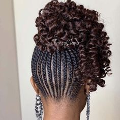 Braided Up Do For Black Women, Updo Braids For Black Hair, Bun And Braids, Hair Claw Hairstyles, Claw Hairstyles, Cornrow Updo Hairstyles, Cornrow Updo, Curly Hair Bun, Black Hair Updo