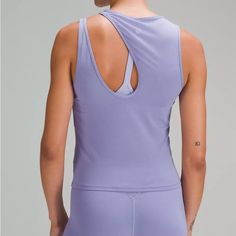 Silky Softness, With An Edge. A Cut-Out Detail On The Shoulder Of This Yoga Top Add A Little Intrigue To Your Practice. **If You Bundle With Another Item In My Closet, I Will Include A Free Lululemon Item That May Be Nwt Or Pre-Loved And In Great Condition. Purple Sleeveless Top For Light Exercise, Lavender Athleisure Top For Sports, Lavender Athleisure Tops For Workout, Lavender Athleisure Top For Yoga, Lavender Stretch Sports Top, Lavender Sports Top With Stretch, Stretch Lavender Sports Top, Lavender Stretch Athleisure Tops, Stretch Lavender Tops In Athleisure Style