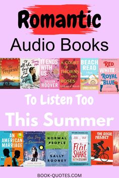 the cover of romantic audio books to listen to this summer