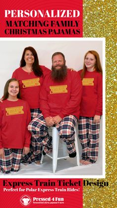 Polar Express Pajamas, Polar Express Train Ride, Personalized Christmas Pajamas, Polar Express Train, Matching Family Christmas Pajamas, Matching Christmas Shirts, Cozy Pants, Personalized Matches, Personalized Pajamas