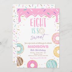 a birthday card with donuts and sprinkles