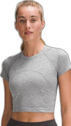 Lululemon Go-dry Short Sleeve T-shirt, Functional Short Sleeve Activewear In Athletic Heather, Lululemon Fitted Short Sleeve Activewear, Fitted Lululemon Activewear Short Sleeve, Versatile Solid Color Lululemon Tops, Versatile Lululemon Tops, Technical Gray Short Sleeve Top, Lululemon Functional Short Sleeve Activewear, Lululemon Functional Short Sleeve Tops