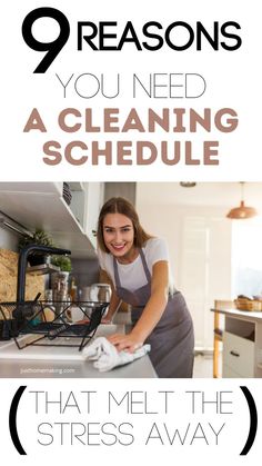 9 top reasons you need a cleaning schedule! Trust us when we say that a good schedule 📅 and system will change your life! Read on to learn the benefits of a cleaning schedule and how you can use our system in your home! 🏡 Home Cleaning Schedule Printable, Daily Cleaning Lists, Deep Cleaning Schedule, Daily Cleaning Schedule, Monthly Cleaning Schedule, Cleaning Schedules, Deep Cleaning Checklist, Cleaning Schedule Printable