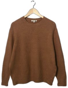 Brown Soft Knit Crew Neck Sweater, Cozy Brown Crew Neck Sweater, Everyday Winter Crew Sweater, Everyday Brown Soft Knit Sweater, Everyday Soft Knit Brown Sweater, Brown Sweater With Ribbed Cuffs For Everyday, Everyday Brown Sweater With Ribbed Cuffs, Brown Knitted Crew Neck Sweater, Soft Knit Crew Neck Sweater For Work