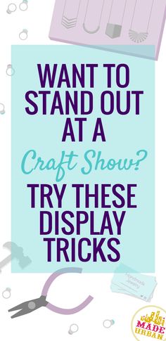 an advertisement for craft show with scissors and paper