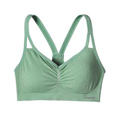 PATAGONIA W'S BARELY BRA, Geo Diamond: Distilled Green (GDMG) Supportive Functional Bra, Green Sports Bra With Light Support And 4-way Stretch, Go-dry Nylon Racerback Sports Bra, Breathable Racerback Bra With Medium Support, Breathable Medium Support Racerback Bra, Recycled Polyester Sports Bra With Built-in Bra, Breathable Stretch Sports Bra For Outdoor Activities, Stretch Sports Bra With Moisture-wicking For Outdoor Activities, Supportive 4-way Stretch Sports Bra