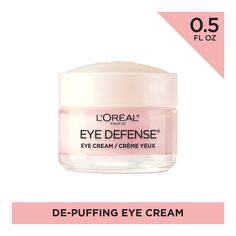 Anti-aging eye cream smoothes fine lines, reduces puffiness & diminishes dark circles. A light-weight & non-greasy gel cream designed for all skin types. L'Oreal Paris Dermo-Expertise Eye Defense Under Eye Cream for Dark Circles, 0.5 oz; Anti-aging eye cream that reduces puffiness, smoothes fine lines and wrinkles, and diminishes dark circles Non-greasy eye cream with caffeine and Hyaluronic Acid to hydrate and nurture skin around the eye Suitable for all skin types Dermatologist tested for gent Cream For Dark Circles, Under Eye Cream, Eye Cream For Dark Circles, Anti Aging Eye Cream, Eye Anti Aging, Gel Cream, L Oreal, Loreal Paris, Face Care