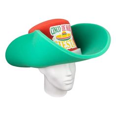 Giant Cinco de Mayo Cowboy Hat Giant Cowboy Hat, Wide Brim Straw Hat For Cinco De Mayo Festival, Traditional Curved Brim Hat For Cinco De Mayo, Multicolor Summer Hats For Western-themed Events, Adjustable Western Hat For Cinco De Mayo, Taco Hat, Foam Party, Crazy Hat Day, Hat Day