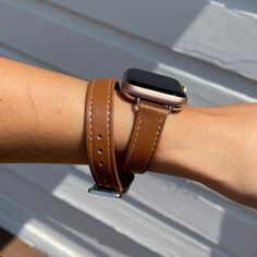 Adorn your Apple Watch with a touch of luxury! Our leather wrap band is crafted of soft leather, designed to add a timeless elegance to your look. With its classic style, you’ll love to show it off! Fits Apple Watches 38mm/40mm Light brown leather Adjustable Apple Watch Leather Band, Apple Watch Leather, Best Apple Watch, Apple Watches, Apple Watch Bands Leather, Light Brown Leather, Apple Watch 38mm, Leather Watch Bands, Apple Watch Band