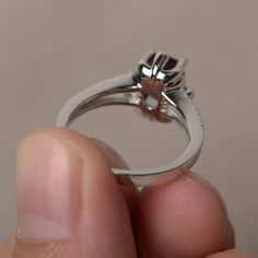 This is a gorgeous handmade creation. Its beauty is its simplicity & Elegance. The 6*8 mm cushion cut faceted lab alexandrite is crafted in solid sterling silver and with rhodium plated. All item is sent in a beautiful gift box If you have any idea of design your ring,pls contact me directly. You can realize more lovely stuff clicking the link https://www.etsy.com/shop/knightjewelry?refshopsection_shophome_leftnav Please leave the correct address and you phone number for delivering successfu Silver Ruby Ring With Cushion Cut For Wedding, Silver Wedding Ruby Ring With Cushion Cut, Cushion Cut Ruby Ring For Wedding In Silver, Cushion Cut Amethyst Ring With Center Stone For Wedding, Cushion Cut Moissanite Ring With Accent Stones, Purple Cushion Cut Brilliant Ring, Purple Brilliant Cushion Cut Rings, Elegant Cushion Cut Ruby Promise Ring, Cushion Cut Amethyst Wedding Ring