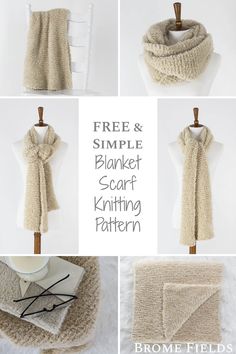 how to knit a simple scarf with the free knitting pattern from brome fields com