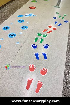 Sensory paths in school Floor Decals, Integrated Learning, Good For Her, Messy Play