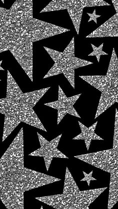 an abstract black and white background with stars