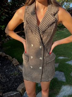 Step into fall with timeless elegance in our sleeveless plaid tweed dress, a perfect blend of brown and beige hues. This classic piece exudes sophistication and style, making it a must-have for any woman's wardrobe. The sleeveless design allows for easy layering, making this dress versatile for both casual and formal occasions. Embrace the chic vibes and embrace your inner fashion icon with this stunning plaid tweed dress. #FallFashion #TweedDress #SleevelessStyle #ClassicElegance #WomensBoutiqu Sleeveless Tweed Mini Dress For Work, Chic Fitted Plaid Tweed Dress, Fall Tweed Mini Dress For Work, Fall Sleeveless Tweed Work Dress, Sleeveless Tweed Dress For Fall Workwear, Sleeveless Tweed Dress For Work In Fall, Chic Plaid Dress For Fall, Chic Sleeveless Plaid Mini Dress, Sleeveless Tweed Dress For Fall